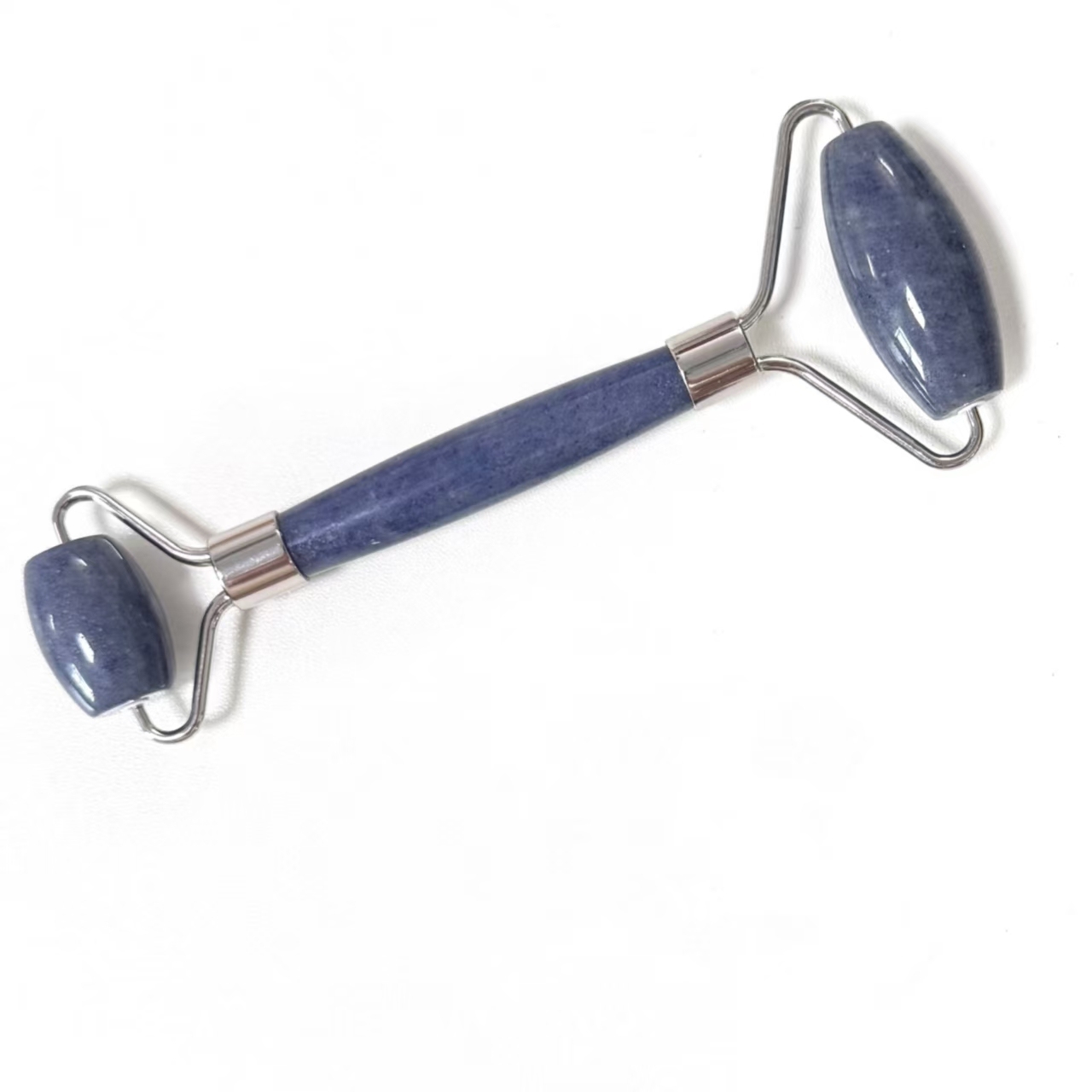 wholesale best quality natural stone blue color aventurine Lymphatic drainage jade roller & gua sha set