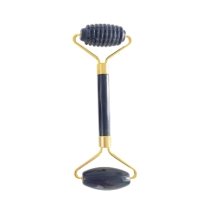 skin care  face massage stone black obsidian Threaded anti-aging jade roller
