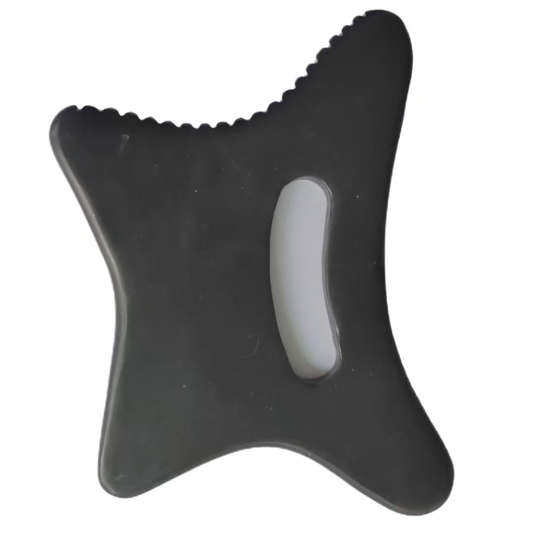 large size black color lymphatic drainage body care gemstone massager wellness healthcare products natural bian stone gua sha
