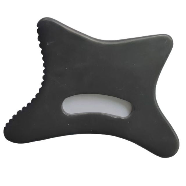 large size black color lymphatic drainage body care gemstone massager wellness healthcare products natural bian stone gua sha
