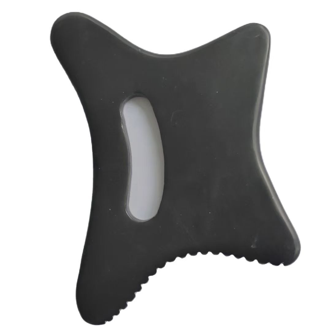 large size black color lymphatic drainage body care gemstone massager wellness healthcare products natural bian stone gua sha