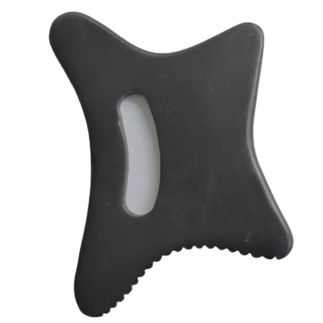 large size black color lymphatic drainage body care gemstone massager wellness healthcare products natural bian stone gua sha
