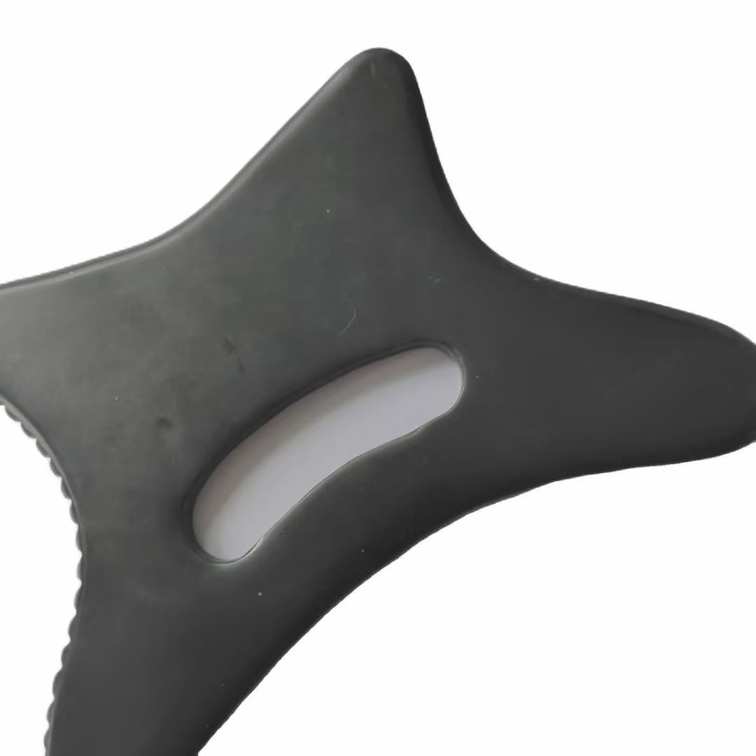 large size black color lymphatic drainage body care gemstone massager wellness healthcare products natural bian stone gua sha