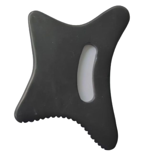 large size black color lymphatic drainage body care gemstone massager wellness healthcare products natural bian stone gua sha