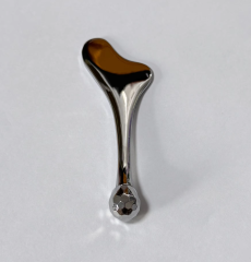 wholesale cosmetic skin care tools silver color metal gua sha massage products face cream spoon with roller massager