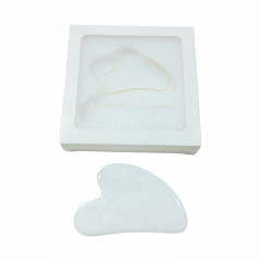OEM Customization Natural White Jade Facial Gua Sha Board with Gift Box