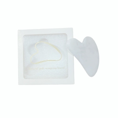 OEM Customization Natural White Jade Facial Gua Sha Board with Gift Box