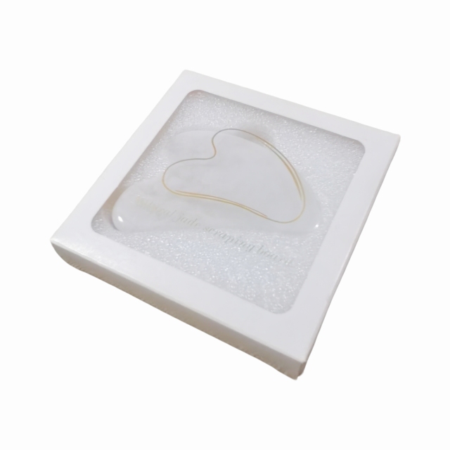 OEM Customization Natural White Jade Facial Gua Sha Board with Gift Box
