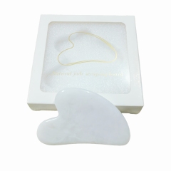 OEM Customization Natural White Jade Facial Gua Sha Board with Gift Box