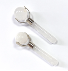 made in China factory single head face lifting natural white crystal jade facial roller massager trending 2026 skin care beauty products
