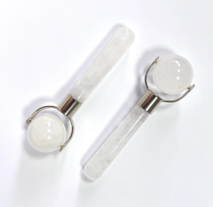 made in China factory single head face lifting natural white crystal jade facial roller massager trending 2026 skin care beauty products