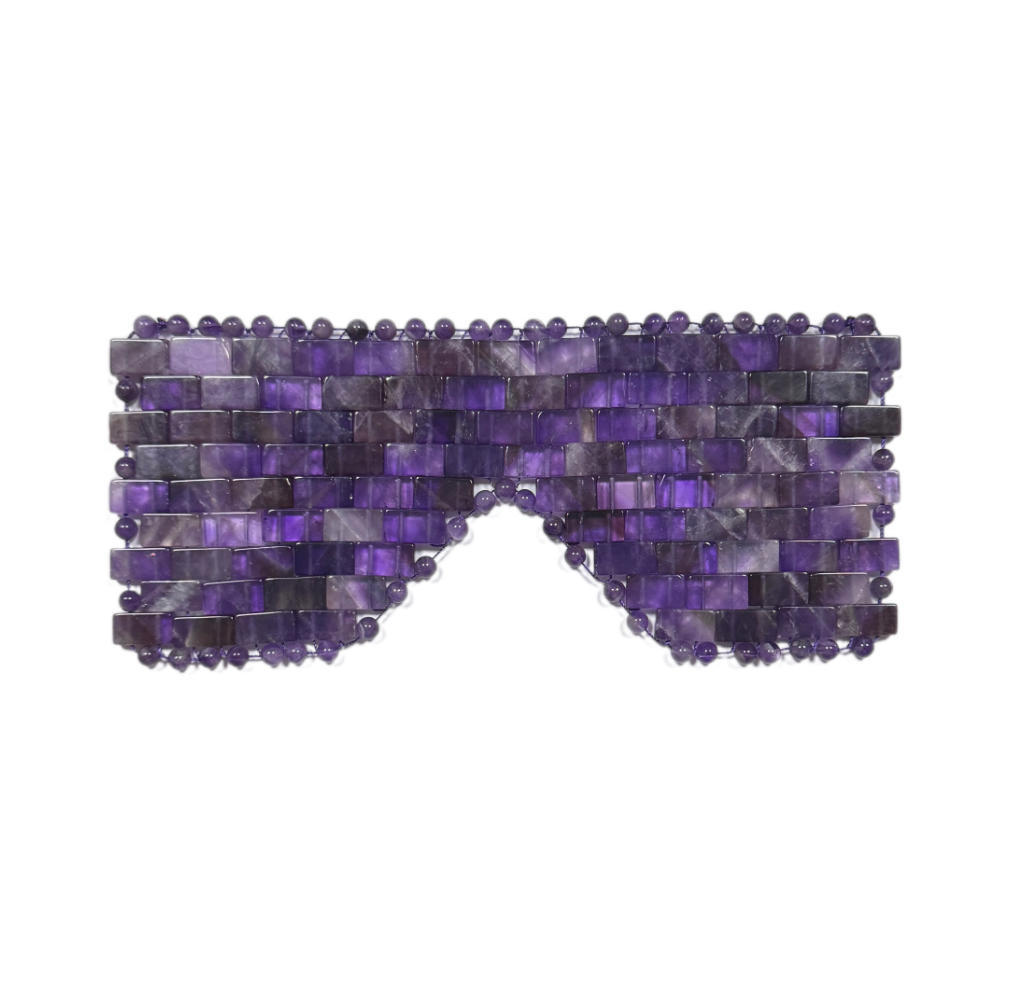 other massage products spa use relaxation wellness mask fatigue elimination natural gem stone amethyst eye massager