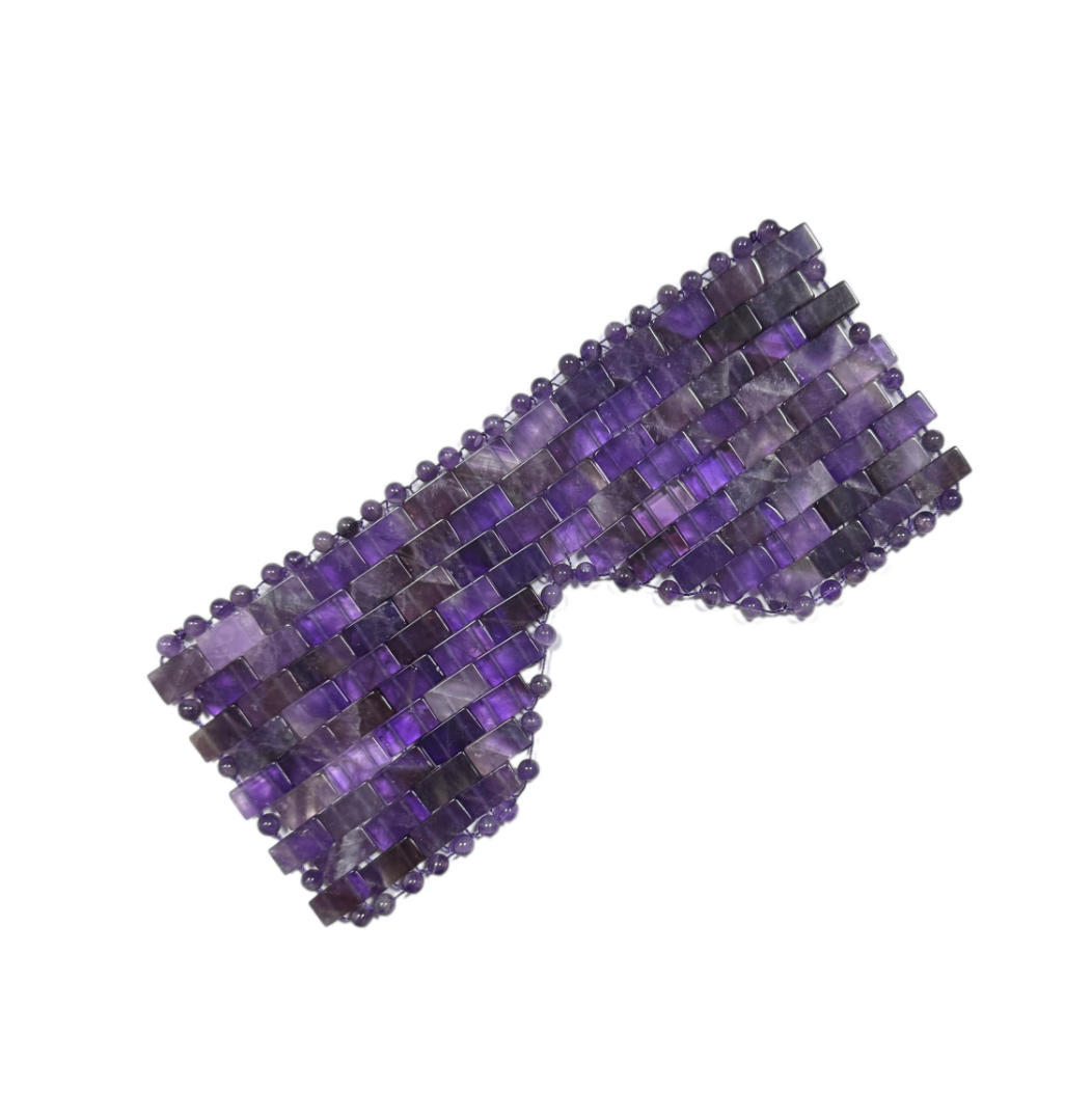 other massage products spa use relaxation wellness mask fatigue elimination natural gem stone amethyst eye massager