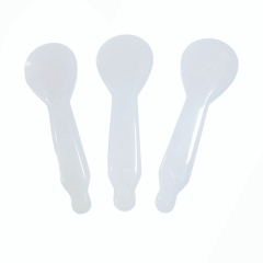 Custom Logo Wholesale Price Racket Shape Natural White Jade Massage Tool for Acupoint Stimulation