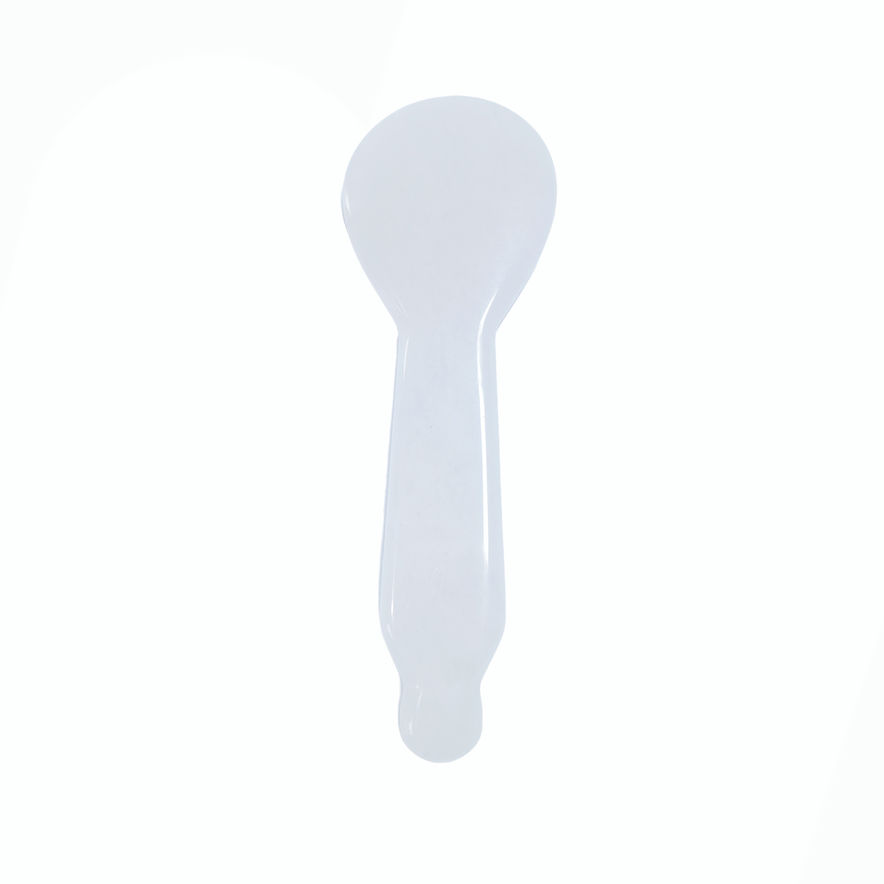 Custom Logo Wholesale Price Racket Shape Natural White Jade Massage Tool for Acupoint Stimulation