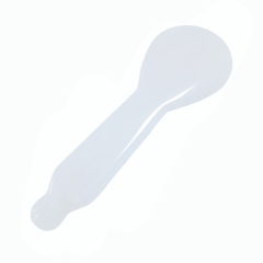 Custom Logo Wholesale Price Racket Shape Natural White Jade Massage Tool for Acupoint Stimulation