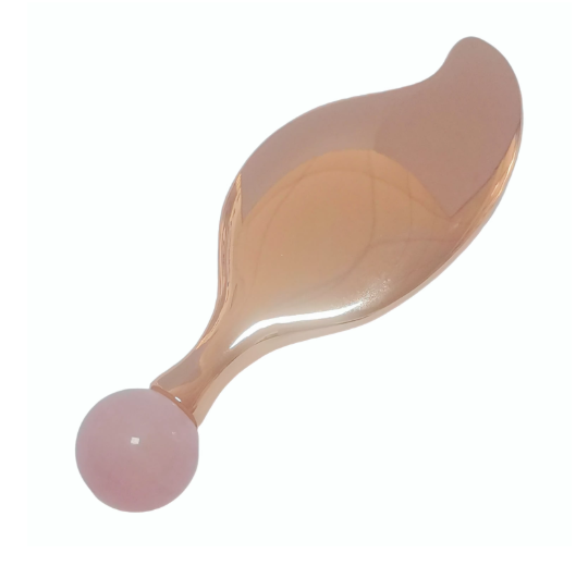 China supplier wholesale eye cream applicator face gua sha natural rose quartz roller massage tools metal eye massager wand for dark circle removal