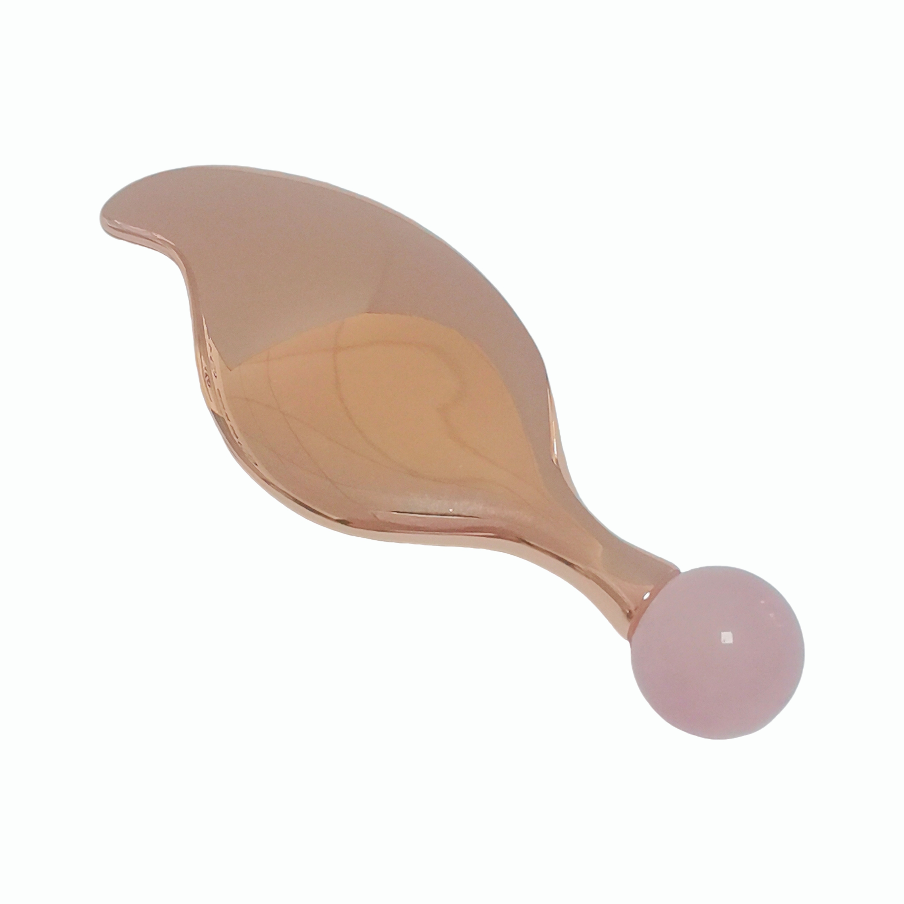 China supplier wholesale eye cream applicator face gua sha natural rose quartz roller massage tools metal eye massager wand for dark circle removal