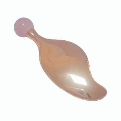 China supplier wholesale eye cream applicator face gua sha natural rose quartz roller massage tools metal eye massager wand for dark circle removal