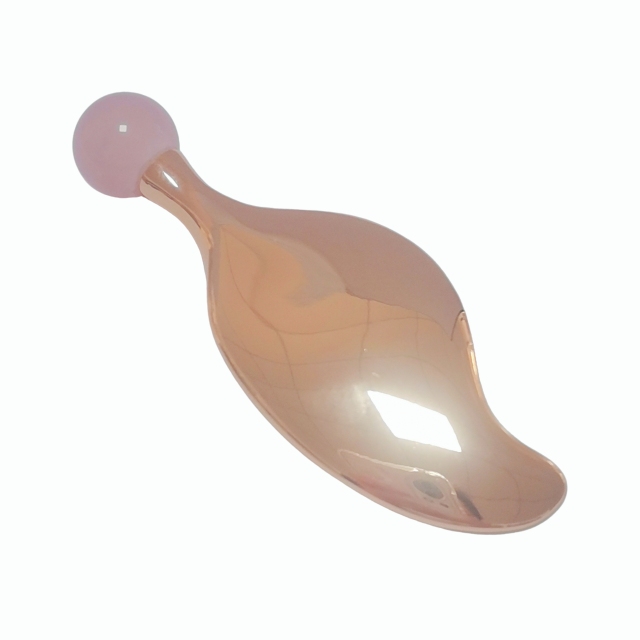 China supplier wholesale eye cream applicator face gua sha natural rose quartz roller massage tools metal eye massager wand for dark circle removal
