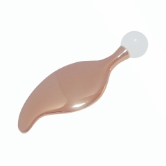 custom logo multifunctional skin care makeup tools metal zinc alloy gua sha white jade roller eye cream massager for eye puffiness removal