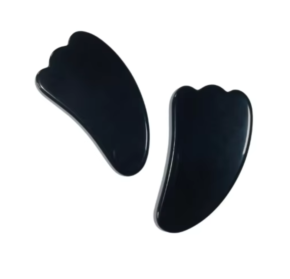 Wellness Products OEM Wholesale Factory Natural Obsidian Gua Sha Board Body Massage Tool for Muscle Relaxation & Meridian Relief