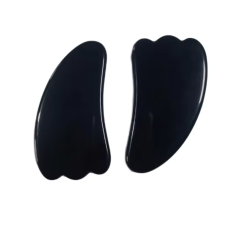 Wellness Products OEM Wholesale Factory Natural Obsidian Gua Sha Board Body Massage Tool for Muscle Relaxation & Meridian Relief