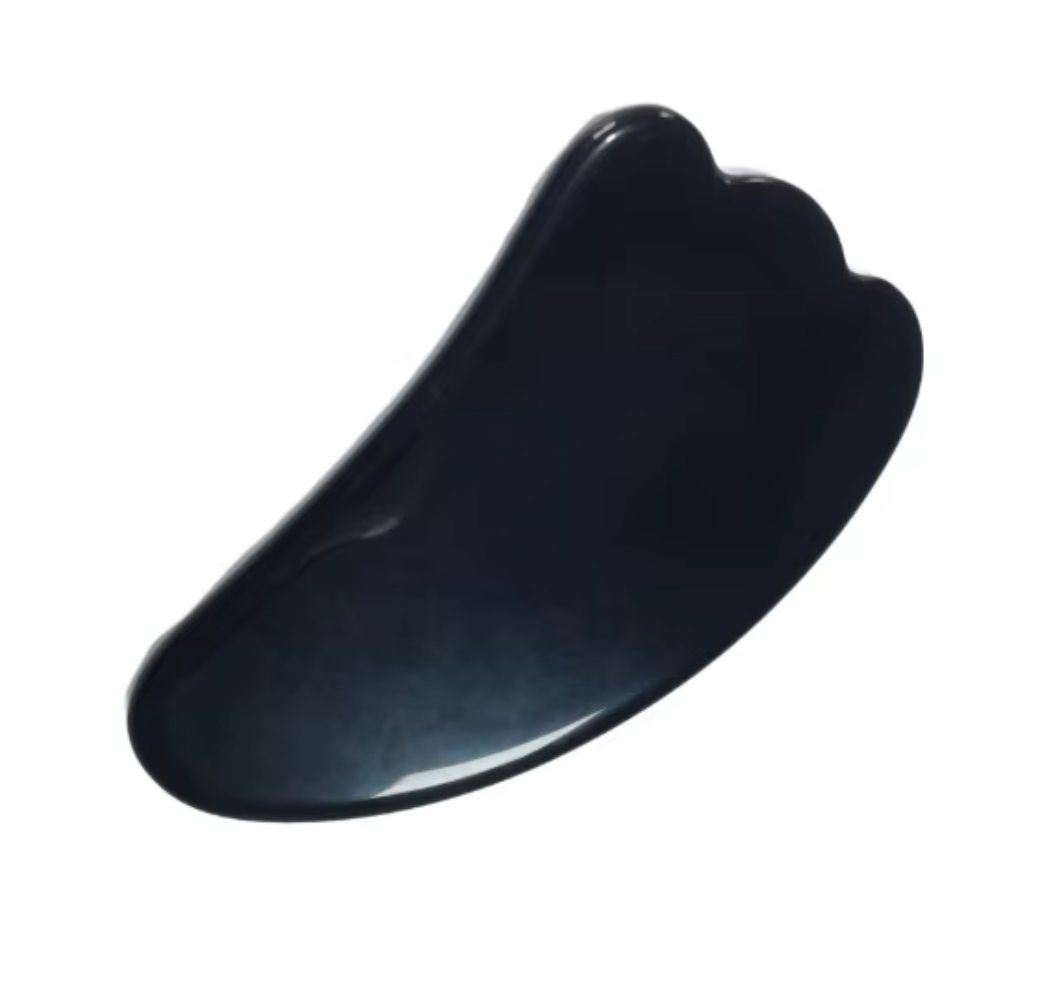 Wellness Products OEM Wholesale Factory Natural Obsidian Gua Sha Board Body Massage Tool for Muscle Relaxation & Meridian Relief