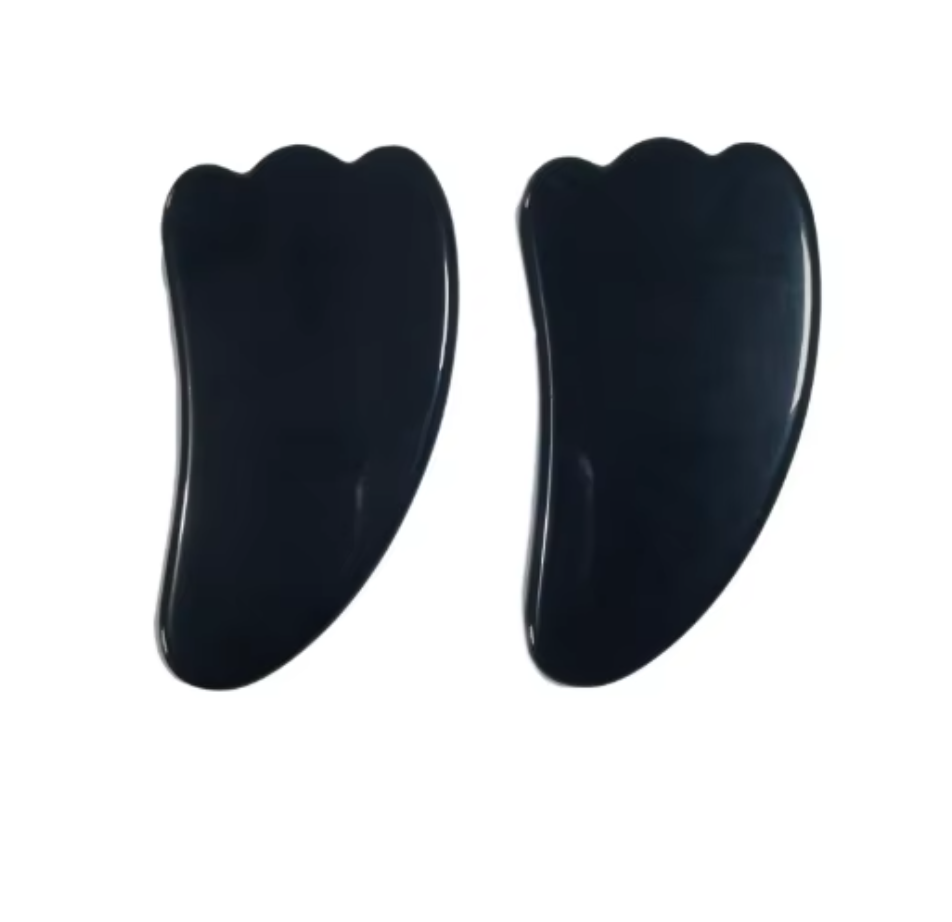 Wellness Products OEM Wholesale Factory Natural Obsidian Gua Sha Board Body Massage Tool for Muscle Relaxation & Meridian Relief