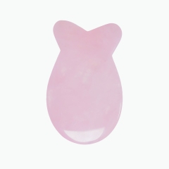 China manufacturer special design Wholesale Fish Shape Lymphatic Drainage Rose Quartz Natural Jade Massage Products Guasha Face Massage Tool