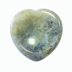 China manufacturer Wholesale Supply Batch Labradorite Indented Heart-Shape Palm Pocket Stone Polished Gemstone Worry Calming Stone