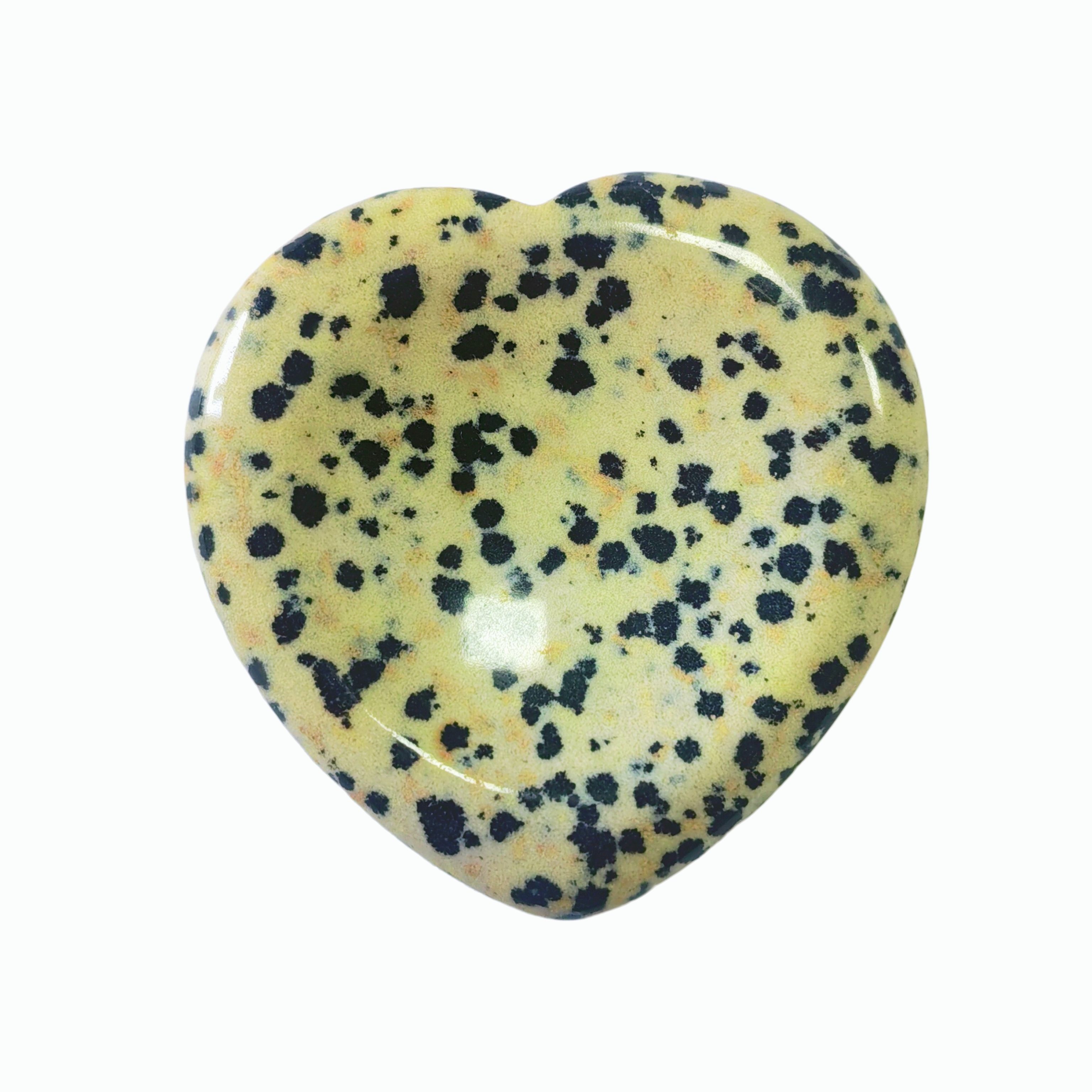 Custom Carving Support China Factory Bulk Dalmatian Jasper Heart Shape Palm Stone Polished Stress‑Relief Gemstone Pocket Calming Worry Stone