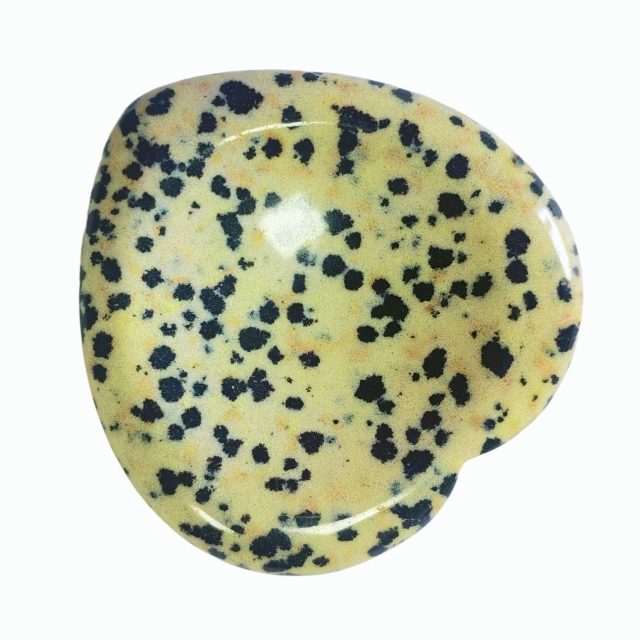 Custom Carving Support China Factory Bulk Dalmatian Jasper Heart Shape Palm Stone Polished Stress‑Relief Gemstone Pocket Calming Worry Stone