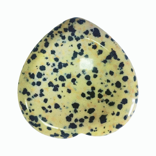 Custom Carving Support China Factory Bulk Dalmatian Jasper Heart Shape Palm Stone Polished Stress‑Relief Gemstone Pocket Calming Worry Stone