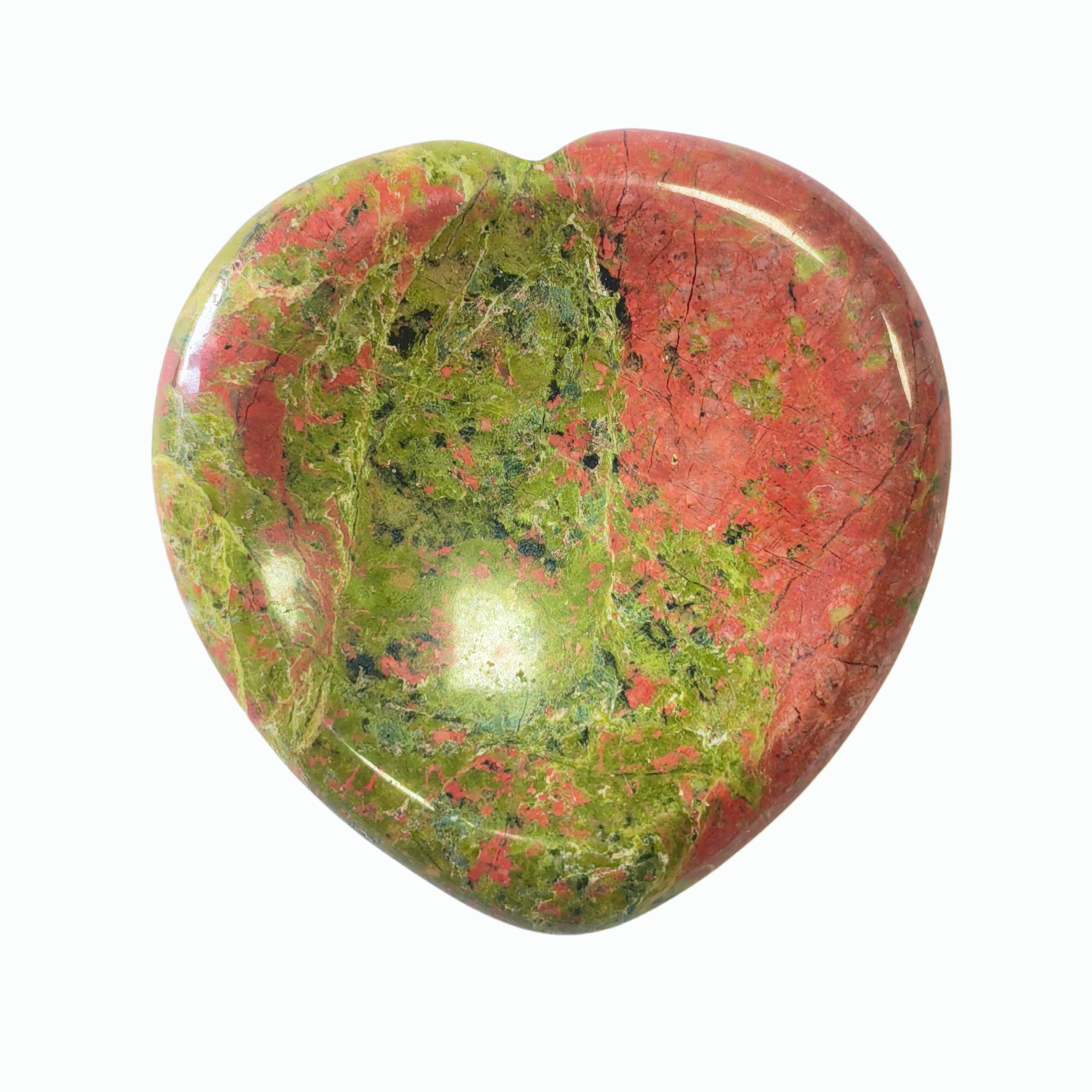 Made in China Factory Bulk Unakite Heart Worry Stone Natural Polished Gemstone Heart Palm Stone Accept OEM ODM For Spiritual Gift Ornament