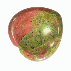 Made in China Factory Bulk Unakite Heart Worry Stone Natural Polished Gemstone Heart Palm Stone Accept OEM ODM For Spiritual Gift Ornament
