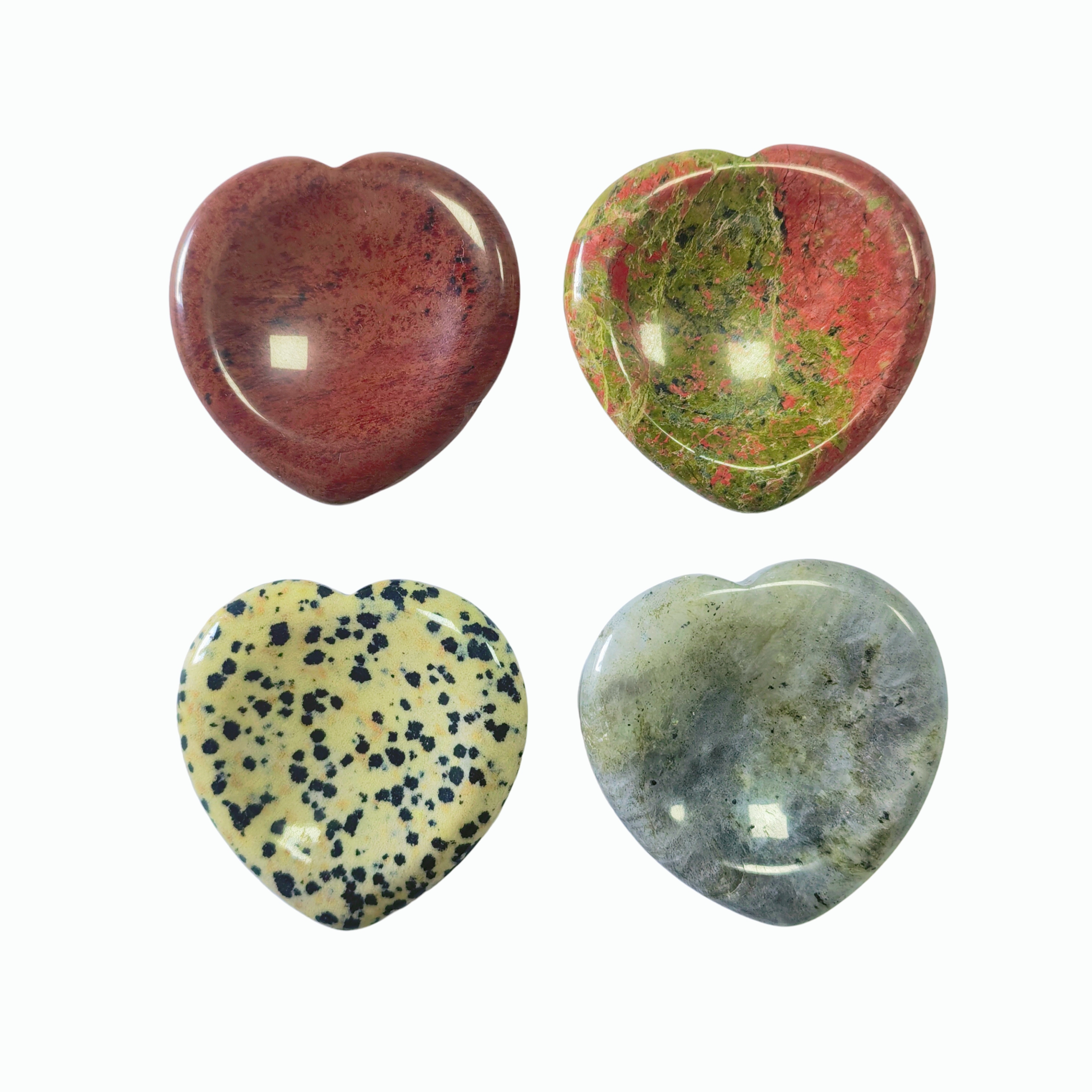 China Factory Wholesale Customizable Red Color Large Lot Mahogany Obsidian Heart Pocket Stone Natural Healing Crystal Worry Stone Heart Palm Stone