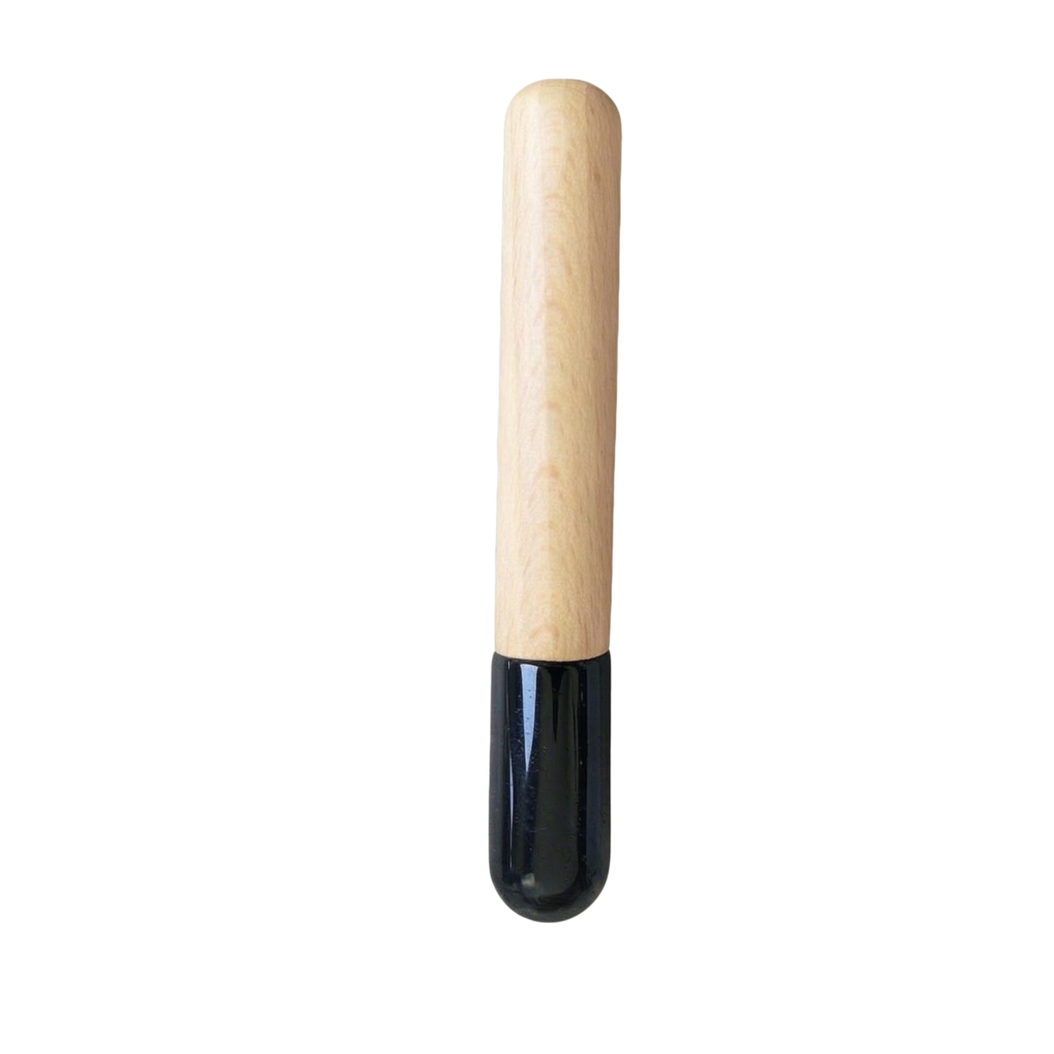 Factory Wholesale Custom Face Skin Care Massage Wand Natural Black Obsidian Jade Head Wooden Handle  Acupoint Massager