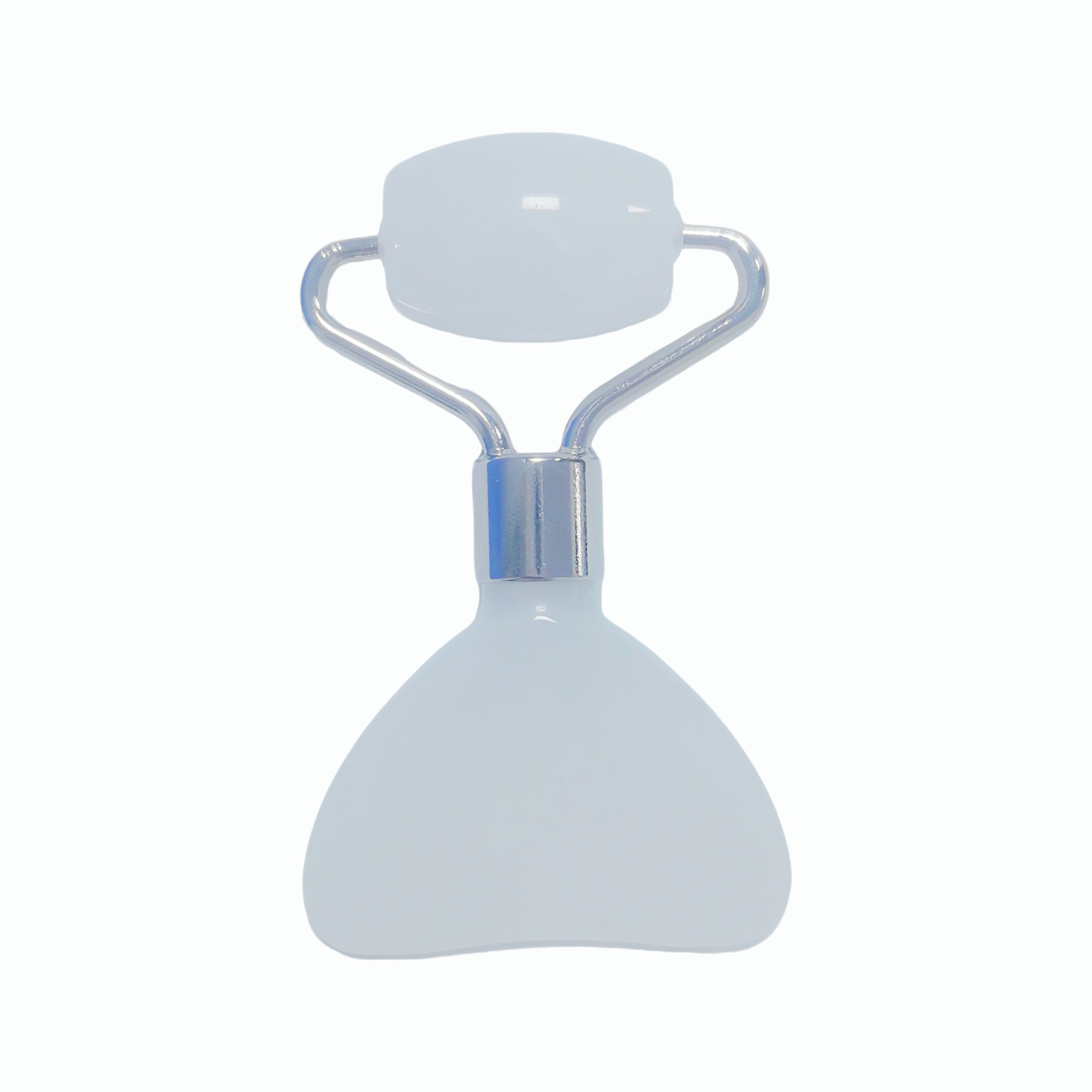 small size portable skin care tools mini white jade roller gua sha massage face tool