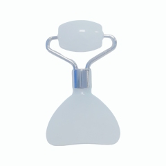small size portable skin care tools mini white jade roller gua sha massage face tool