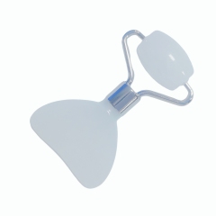 small size portable skin care tools mini white jade roller gua sha massage face tool