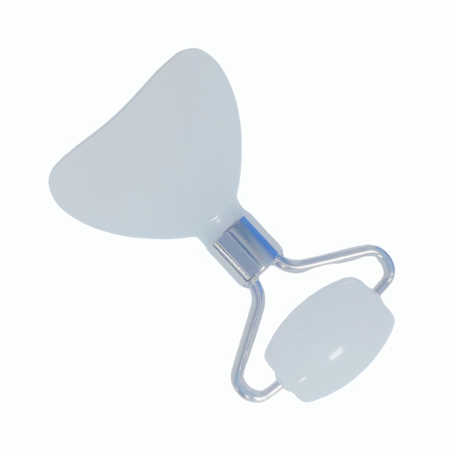 small size portable skin care tools mini white jade roller gua sha massage face tool