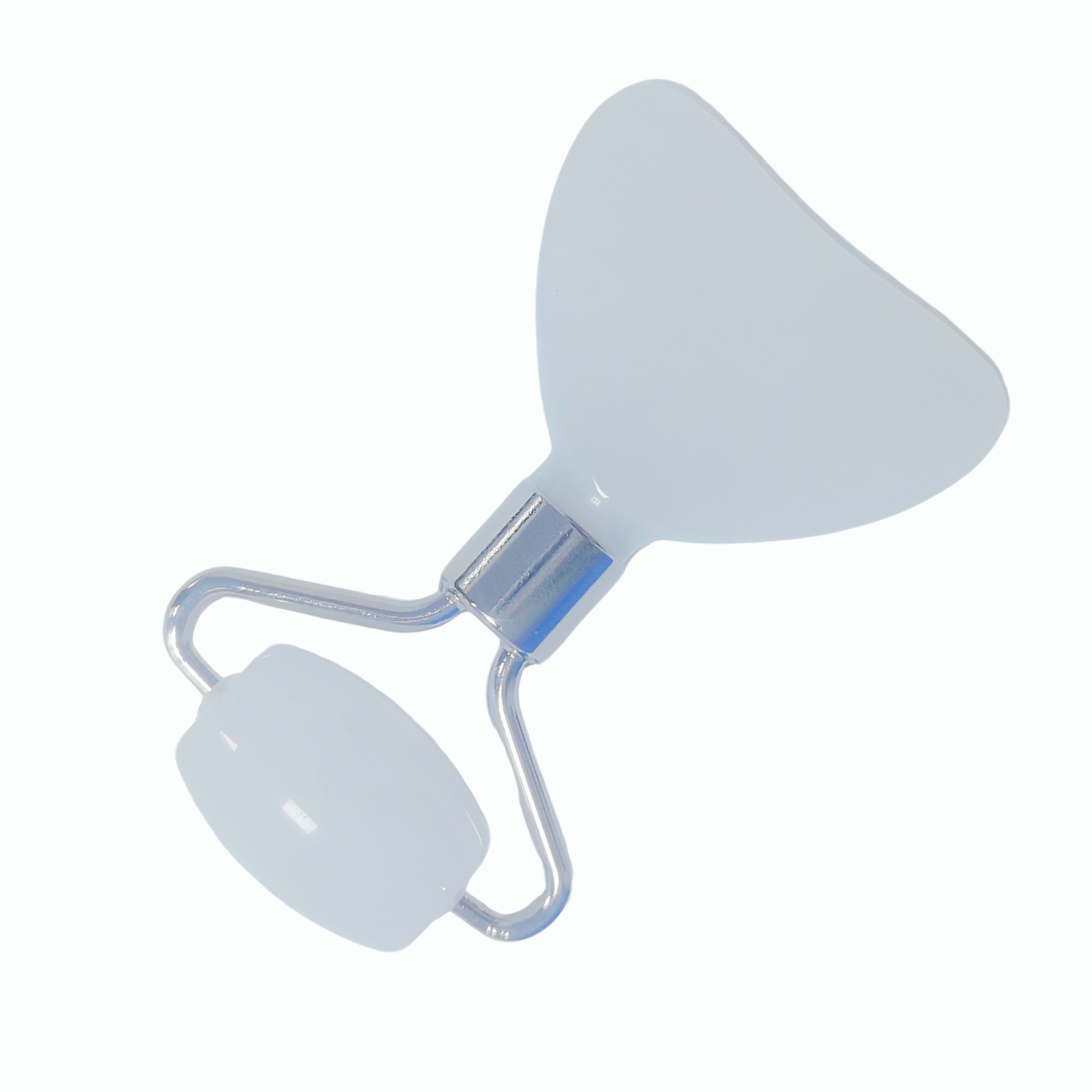 small size portable skin care tools mini white jade roller gua sha massage face tool