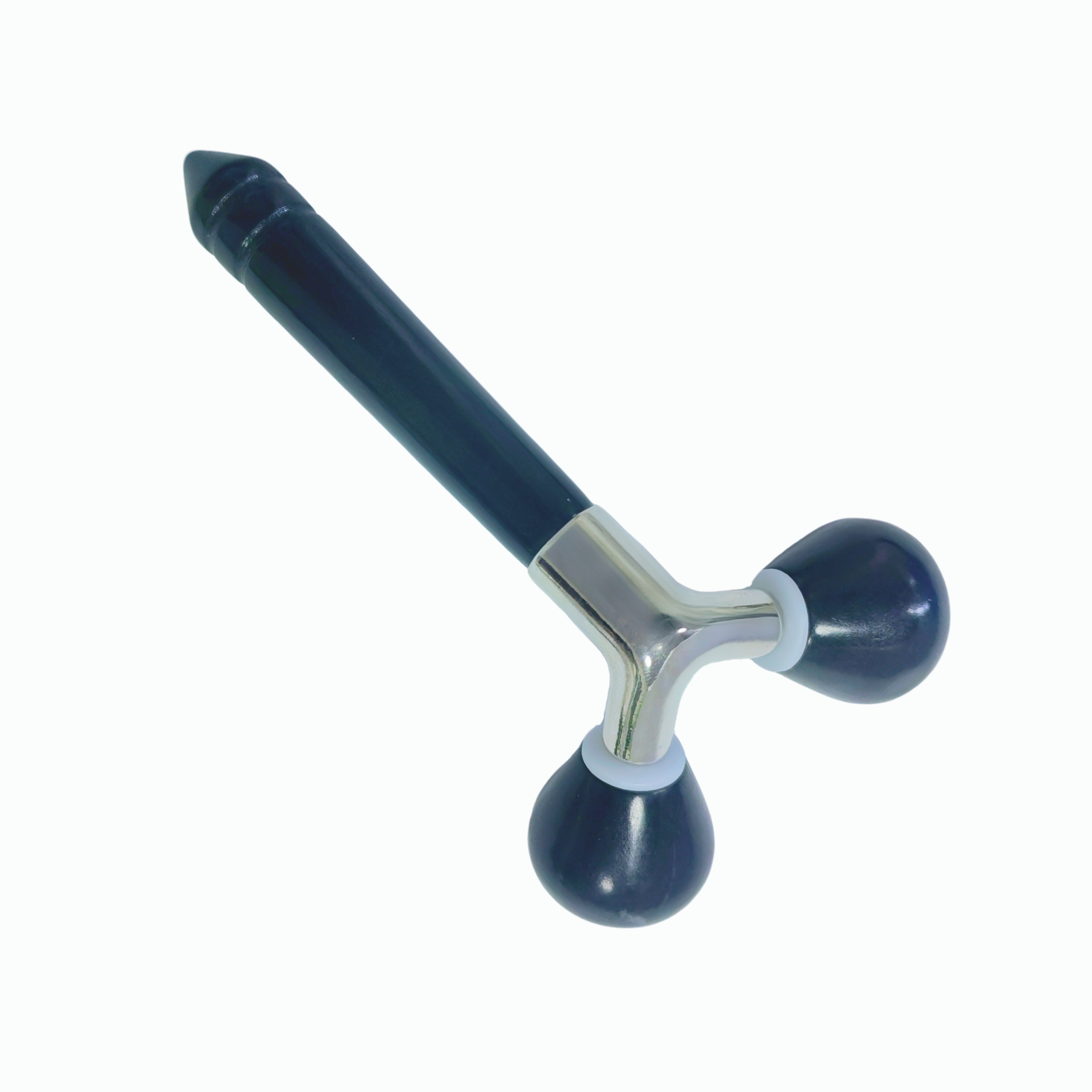 China Huizhou factory wholesale price wellness Y shaped face up beauty tools black xiuyan 3D jade roller massager for face slimming