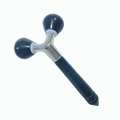 China Huizhou factory wholesale price wellness Y shaped face up beauty tools black xiuyan 3D jade roller massager for face slimming
