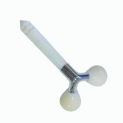 Factory Supply face lifting beauty tools 3D Y Shape white color Xiuyan Jade Face Roller Anti Aging Facial Massager