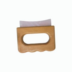 Big Size Meridian Dredging Muscle Scraping Tool Ergonomic Wooden Handle Rose Quartz Jade gua sha Large Fascia Knife