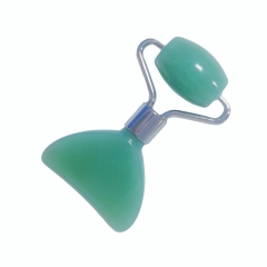 fish tail shaped travel mini size skin care tools natural green aventurine face roller gua sha jade face massager