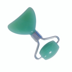 fish tail shaped travel mini size skin care tools natural green aventurine face roller gua sha jade face massager