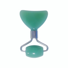 fish tail shaped travel mini size skin care tools natural green aventurine face roller gua sha jade face massager
